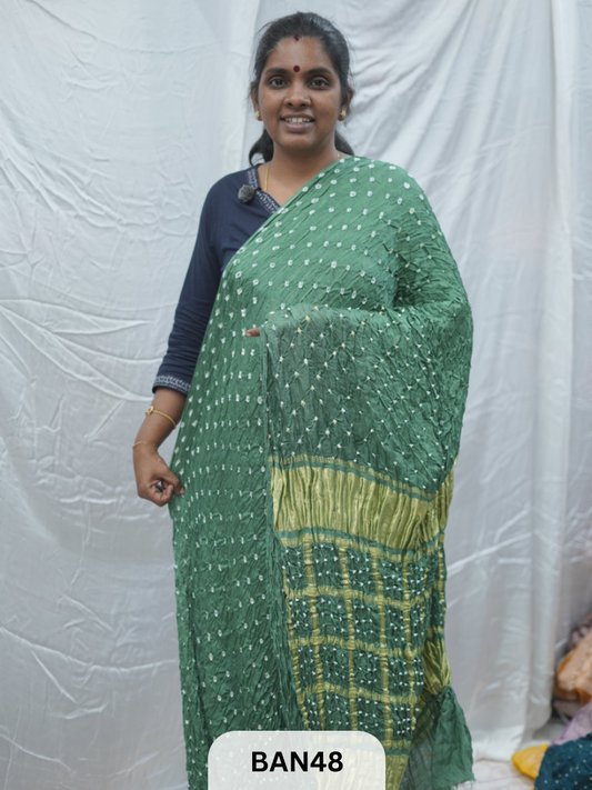SEMI GAJI BANDHANI GHARCHOLA PALLU