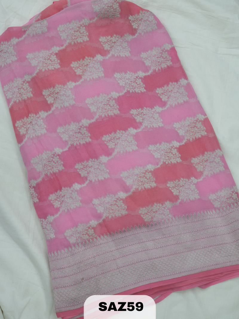 BANARAS PURE KHADI GEORGETTE WITH RANGKAAT SAREE