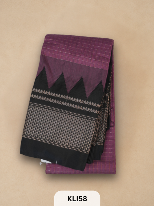 ILKAL TOPI BORDER HANDLOOM SAREE