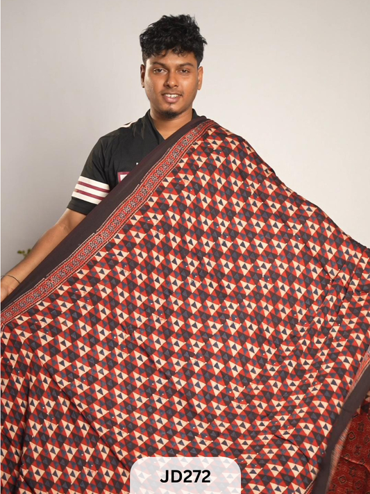 Modal silk with Ajrakh saree