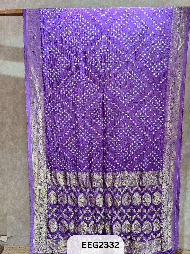 MODAL FUSIOIN SAREE WITH DOLA BORDER - EXCLUSIVE