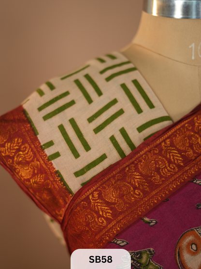 SUNGUDI X KALAMKARI SAREE