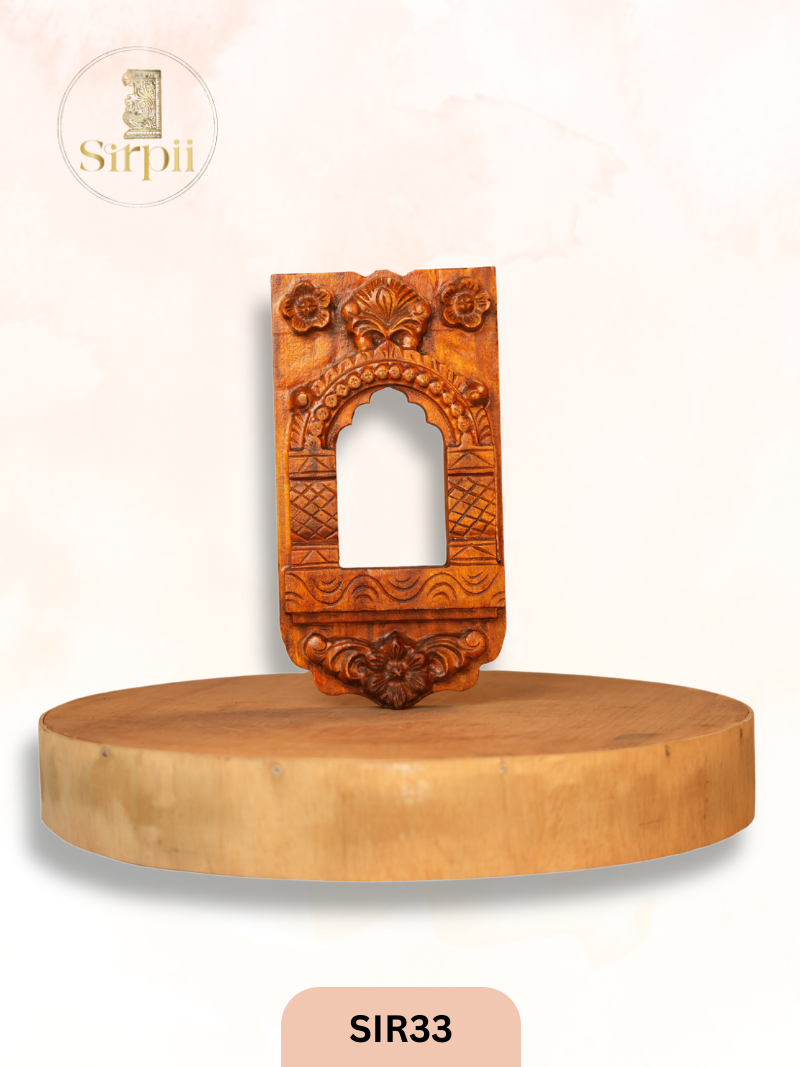 Decorative Wooden Mada Vilakku Wall Hanging - Height 15" INCH, WIDTH 7.5"INCH