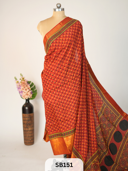 CHENNURI SILK WITH KANCHI BORDER
