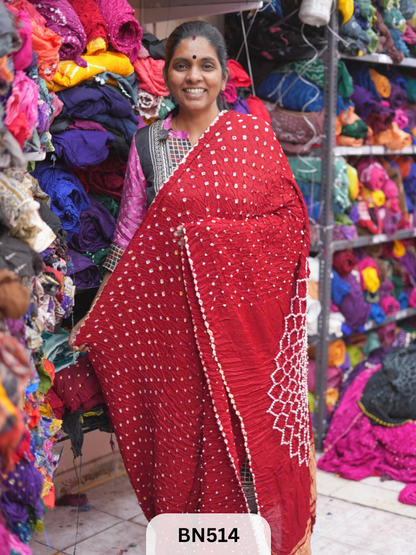 SEMI TISSUE WITH MAKDI PALLU - LADGI PATTA