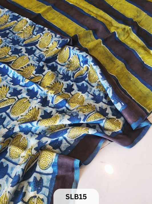 NASPHAL AJRAKH VANASPATHI MODAL HANDBLOCK PRINT SAREE