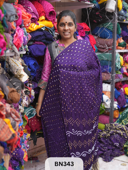 PLAIN MODAL GAJI HAND BANDHEJ - BEST BUY*