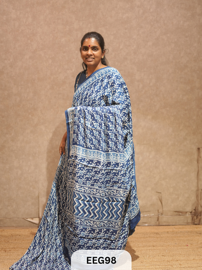 MODAL INDIGO SAREE
