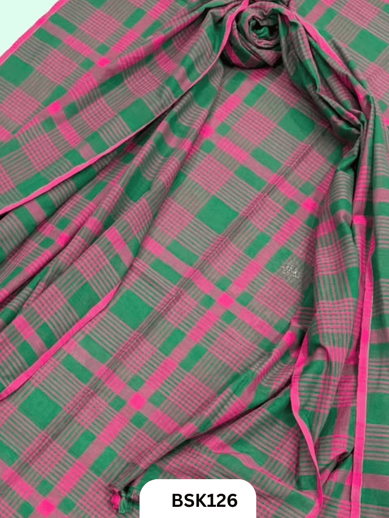Mul Cotton Checks Top Duppata -2.5Mtr