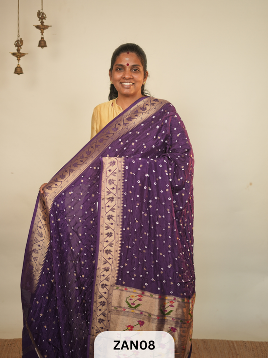 BANARASI BANDHINI WITH PAITHANI BORDER SAREE