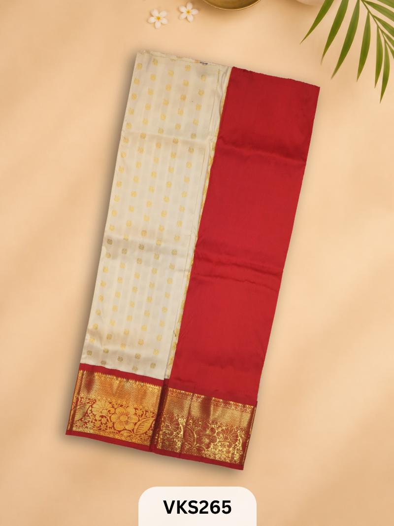 PURE KANCHIPURAM PATTU PAVADAI SET 3 - 5 YEAR