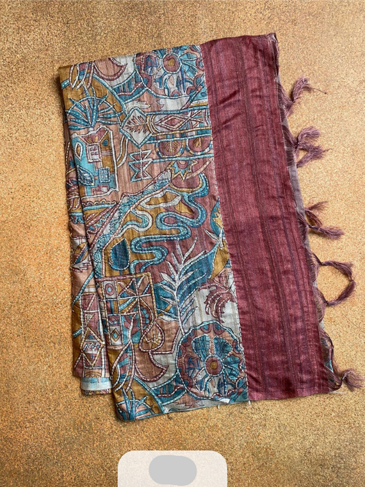 Kantha Stitch Mangalpor Saree