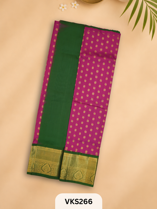 PURE KANCHIPURAM PATTU PAVADAI SET 3 - 5 YEAR
