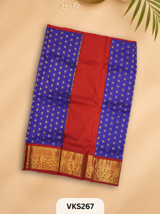 PURE KANCHIPURAM PATTU PAVADAI SET 3 - 5 YEAR