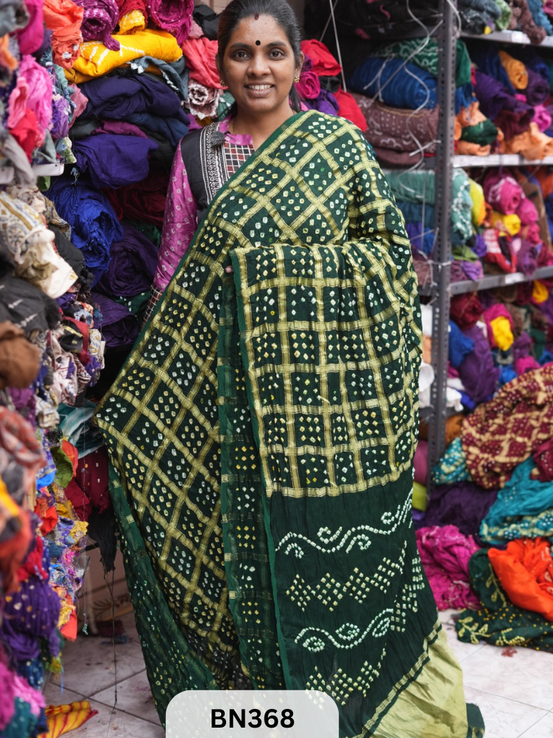 SEMI TISSUE GARCHOLA SAREE WITH LAGDI PATTA