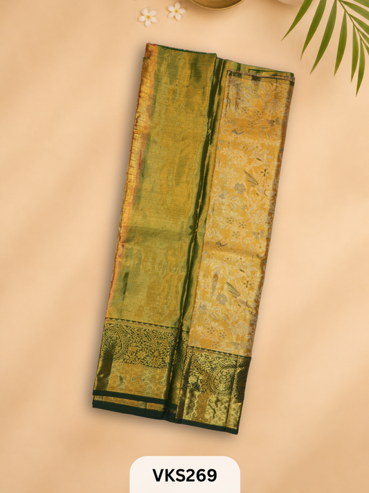 PURE KANCHIPURAM PATTU PAVADAI SET 3 - 5 YEAR