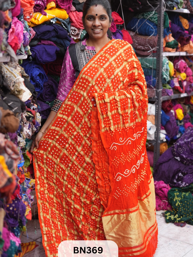 SEMI TISSUE GARCHOLA SAREE WITH LAGDI PATTA
