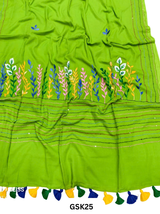 Pure Mul Cotton Saree With tassels