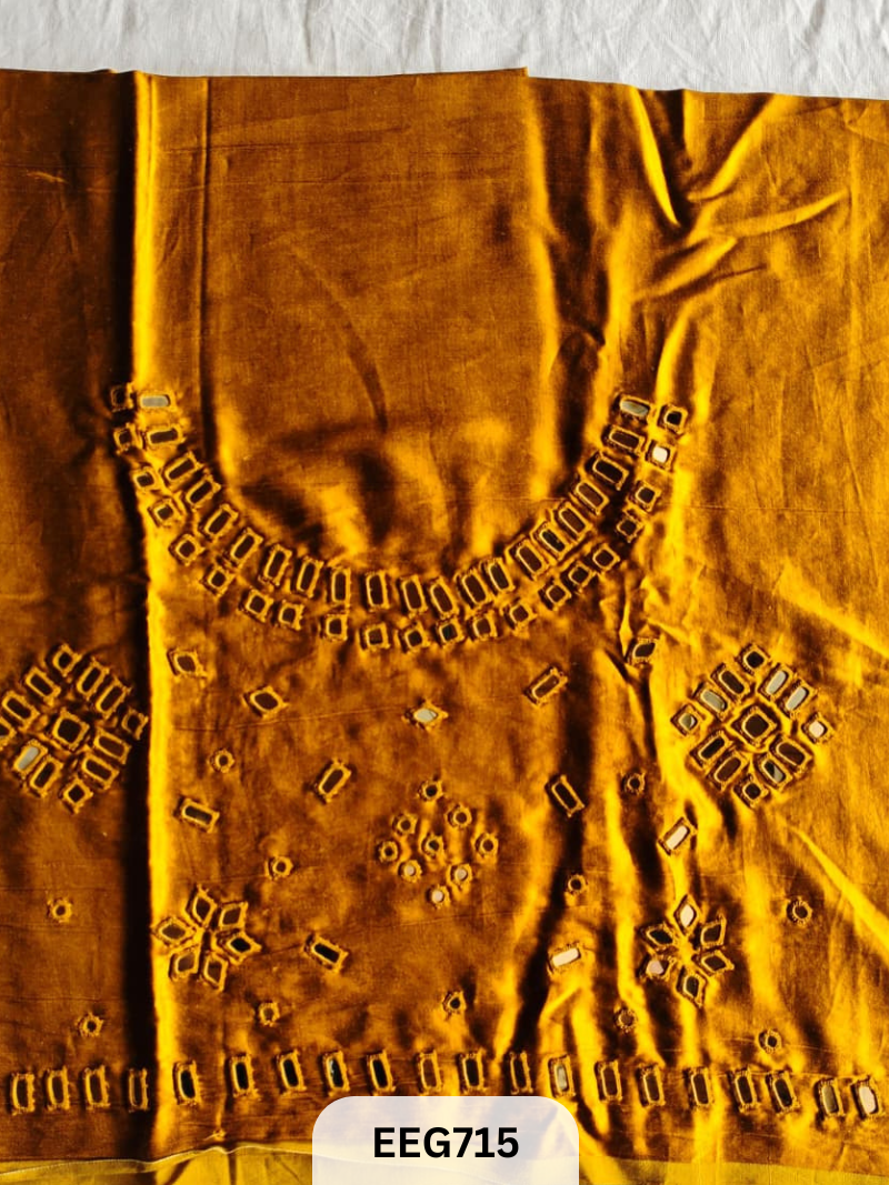 MASHRU MIRROR WORK UNSTITCHED BLOUSE  PIECE