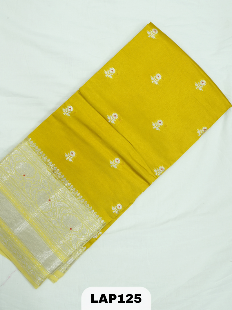 Banaras kora dupion silk saree