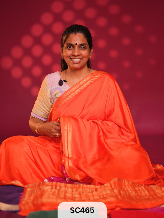 SEMI MYSORE CREPE SAREE