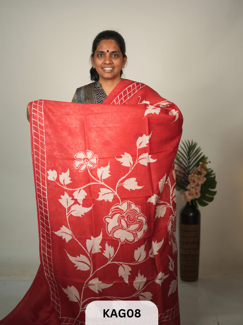 PURE BHISNUPUR BATIK HANDPAINTED SAREE
