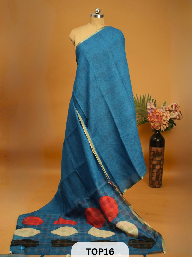 SEMI LINEN SAREE