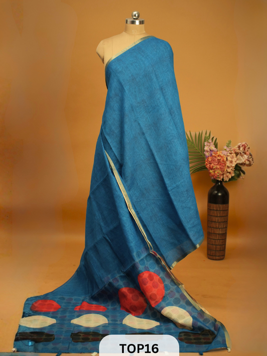 SEMI LINEN SAREE