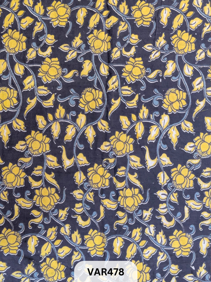 Kalamkari Hand printed - Fabric -1mtr