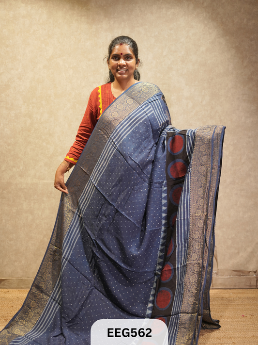 AJRAKH DOLA SILK SAREE