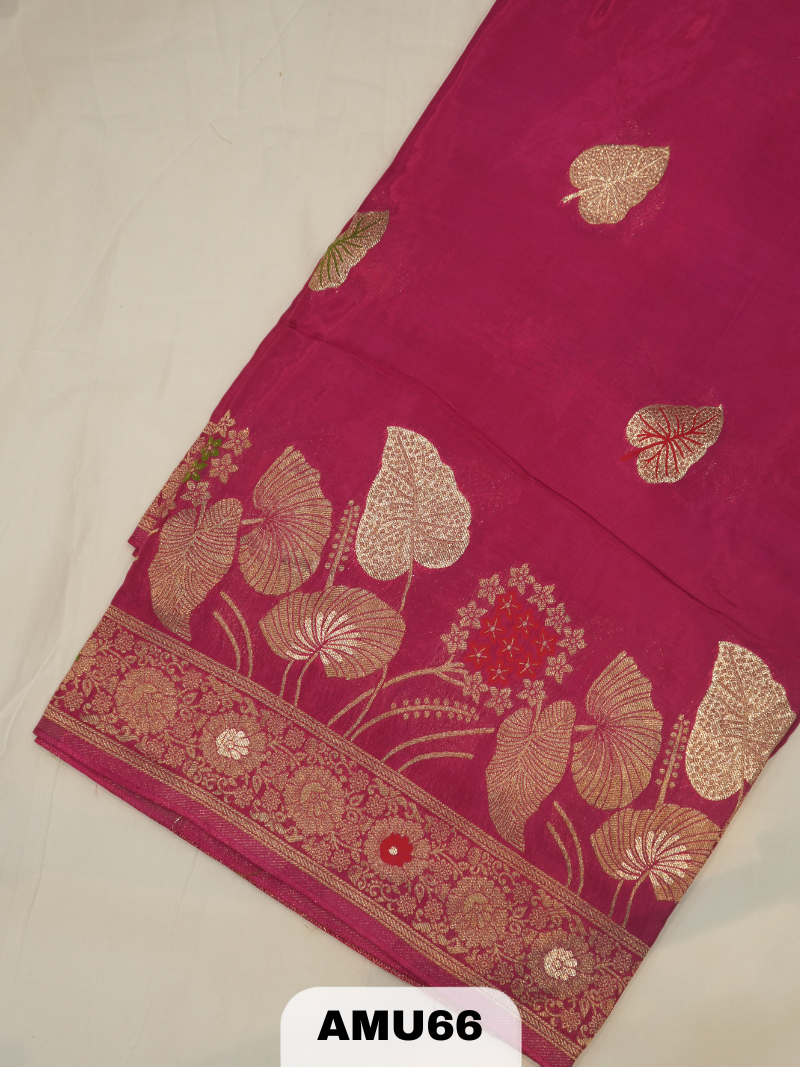 PREMIUM BANARAS ORGANZA DIGITAL KALAMKARI PRINT SAREE