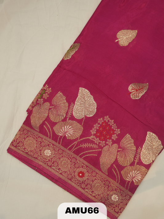 PREMIUM BANARAS ORGANZA DIGITAL KALAMKARI PRINT SAREE
