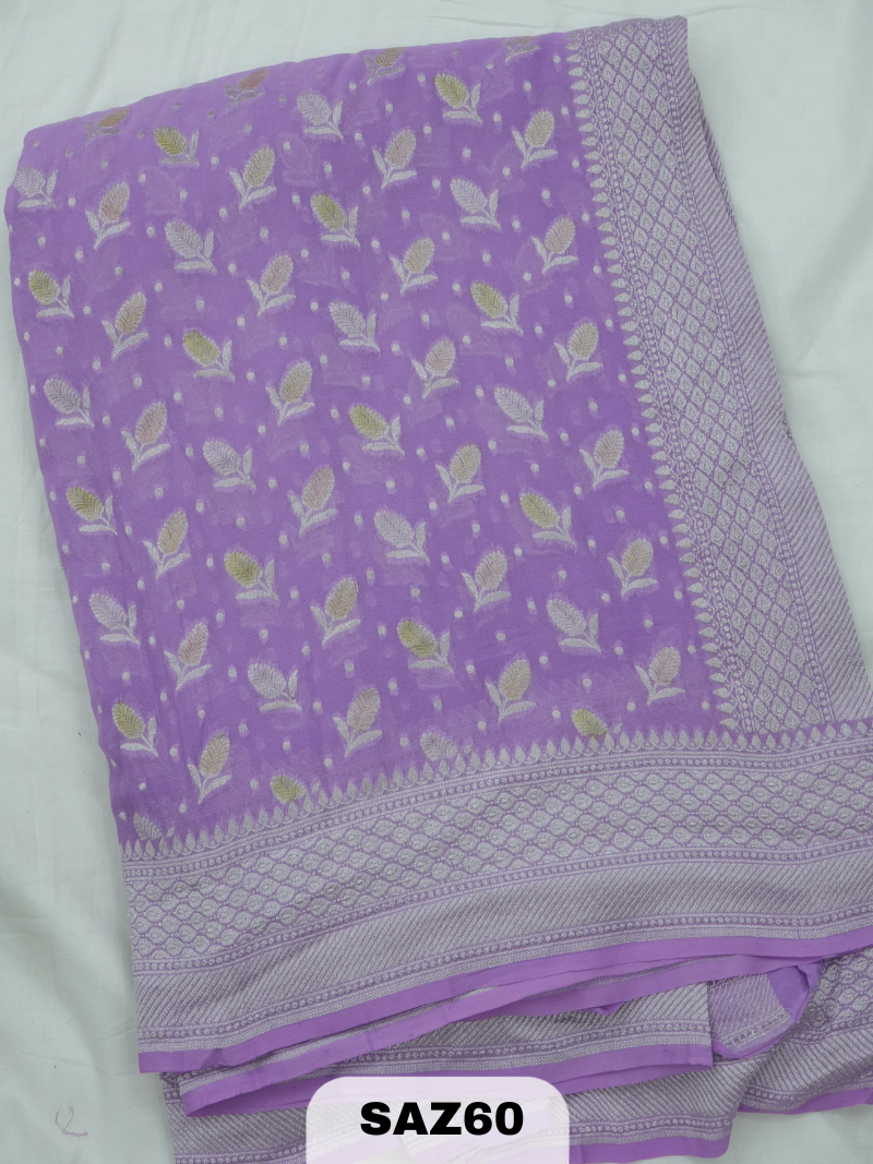 BANARAS PURE KHADI GEORGETTE WITH RANGKAAT SAREE