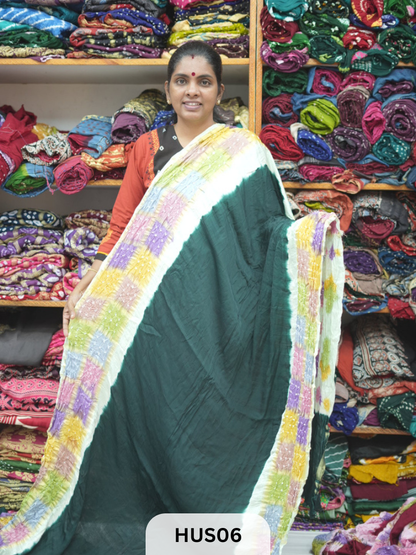 PURE MODAL WITH CHECKS MULTI COLOUR BORDER