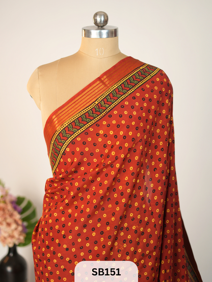 CHENNURI SILK WITH KANCHI BORDER