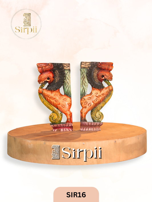 Wooden Yazhi Wall Bracket Pair - Height 12" INCH, WIDTH 6"INCH