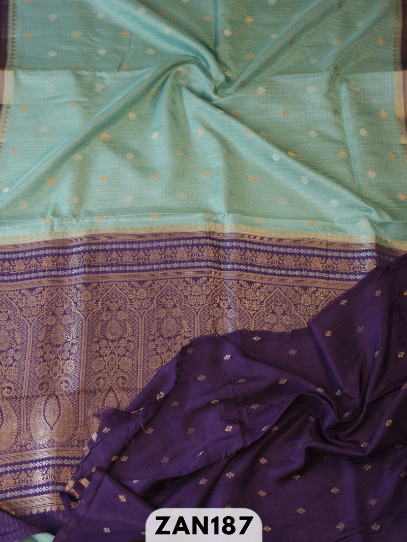 Pure Dupion kanchipuram fusion Rich pallu saree
