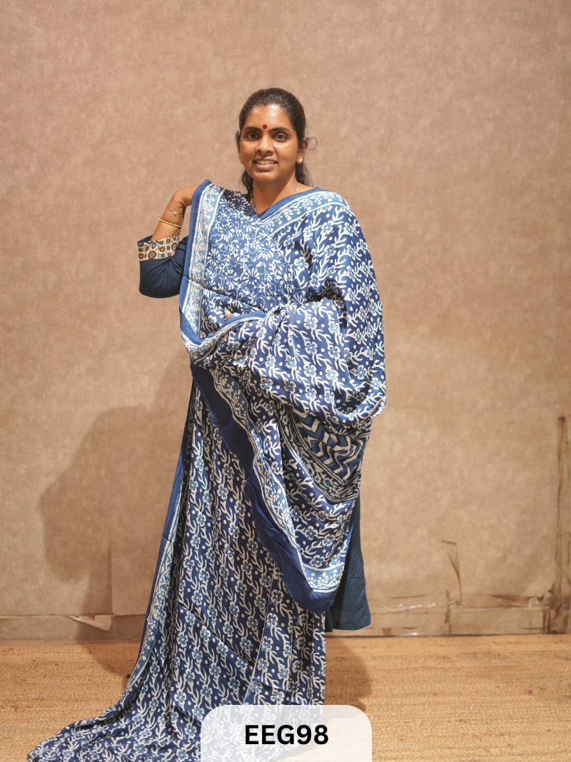 MODAL INDIGO SAREE
