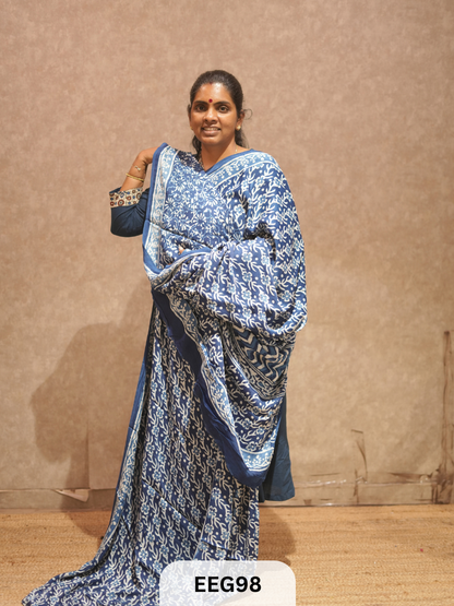 MODAL INDIGO SAREE