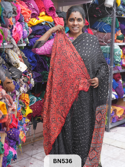 MODAL GAJI - AJRAKH BANDHINI SAREE
