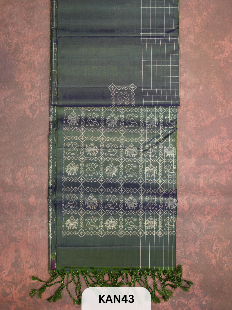KANCHIPURAM HANDLOOM PURE SOFT SILK