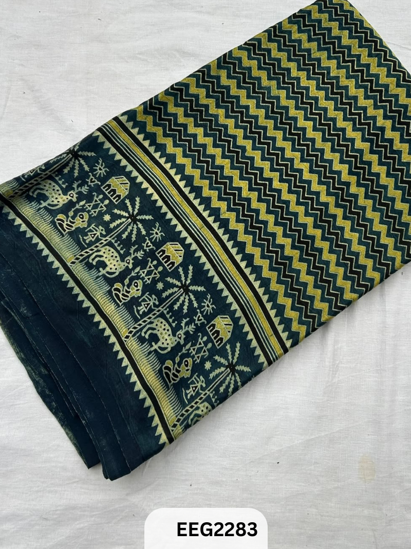 MASHRU AJRAKH FABRIC  PRINT-1 MTR