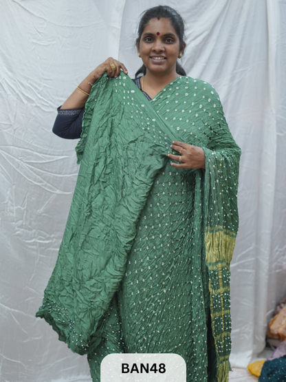 SEMI GAJI BANDHANI GHARCHOLA PALLU