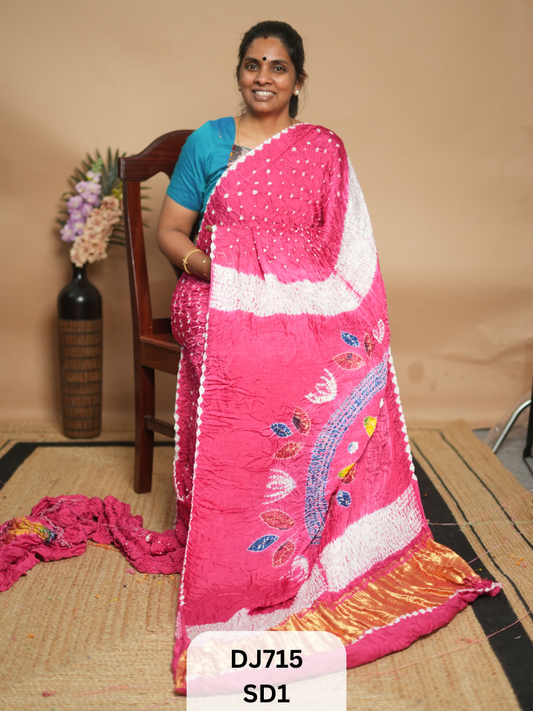 BANDHANI & AJRAKH MODAL SAREES | LAGDI PATTA | SHIBORI