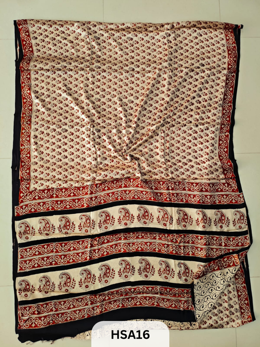 VANASPATI - VEGETABLE HANDBLOCK MODAL SAREE