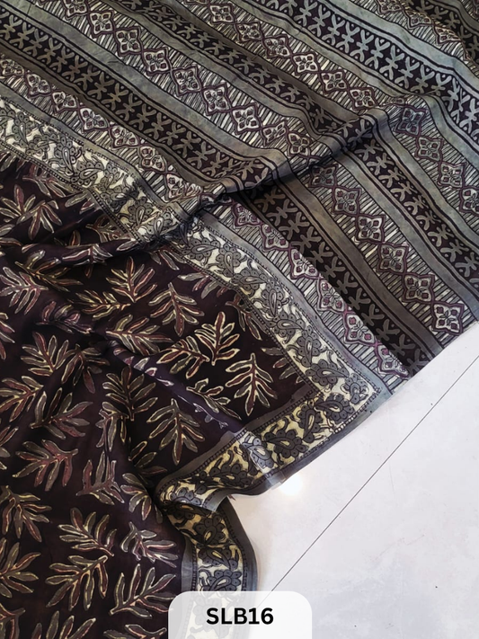 NASPHAL AJRAKH VANASPATHI MODAL HANDBLOCK PRINT SAREE