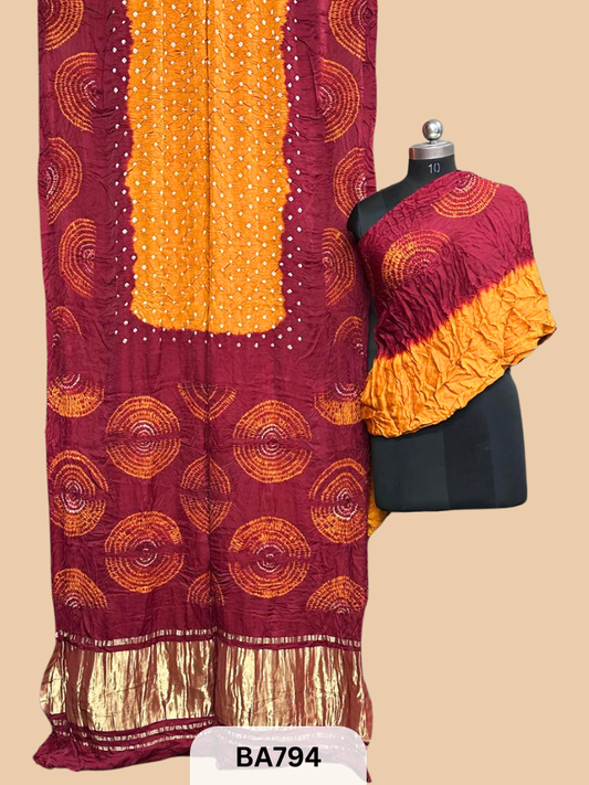 Modal with Shibori and Tie and Dye with Lagidi Pattu bandhej