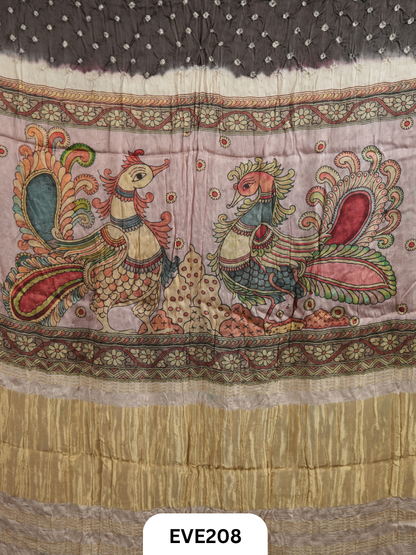Modal Bandhini With Madhubani Fusion Saree