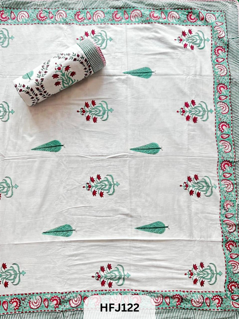 Premium Jaipuri Hand Block Print Reversable AC Dohar 3layer 60×90