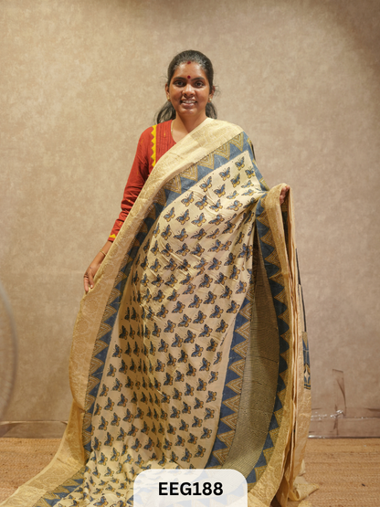 AJRAKH DOLA SILK SAREE